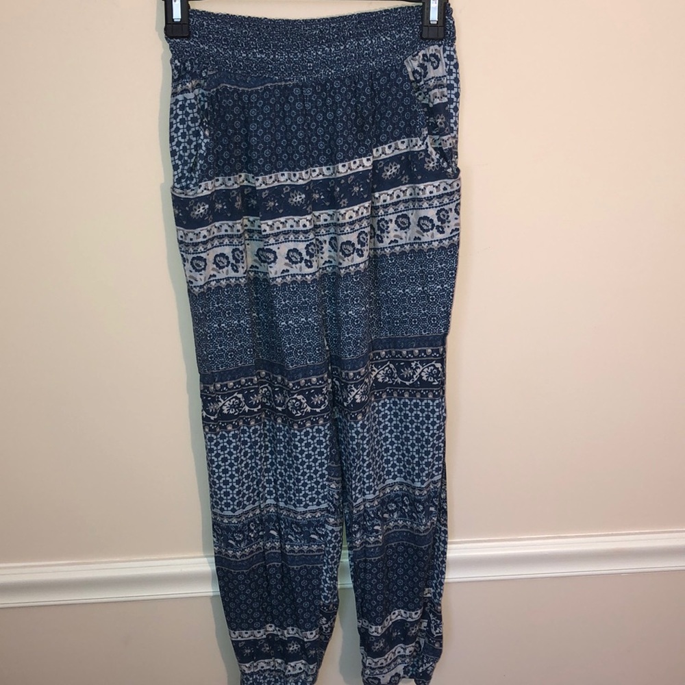 AEO Don’t Ask Why Blue Print Pants